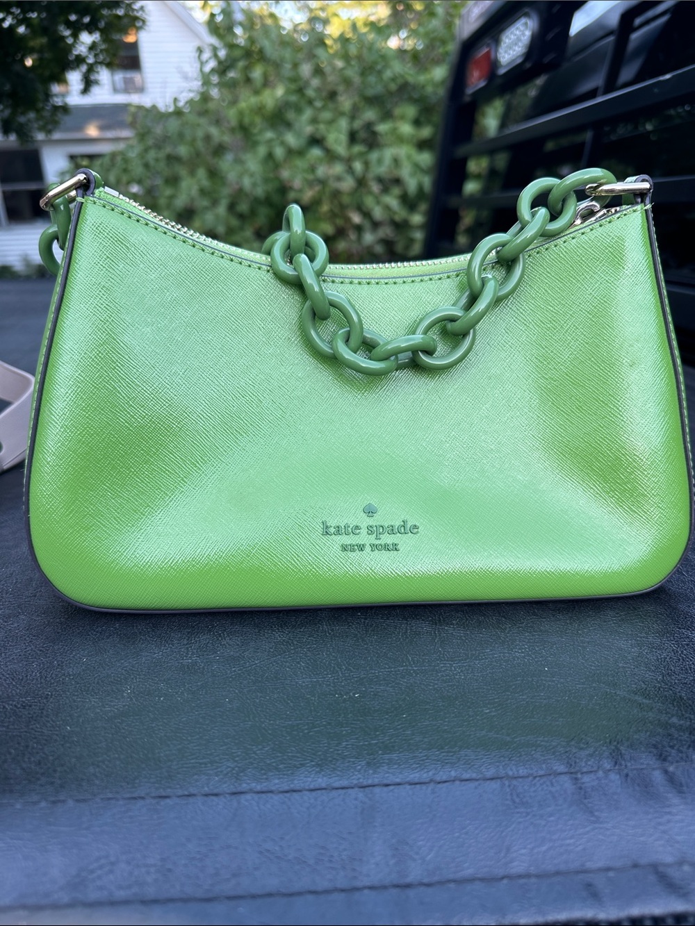 kate spade Lime Green Mini Chain-Handle Shoulder Bag